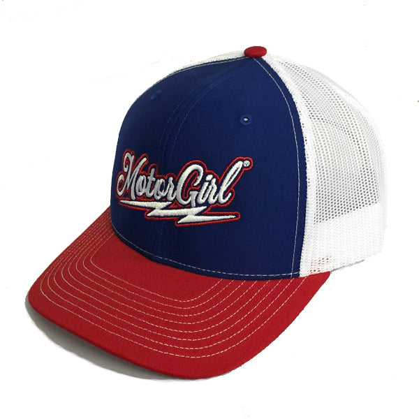 RIFF RAFF - SNAP BACK CURVED BILL TRUCKER USA - MOTORGIRL - MotorCult